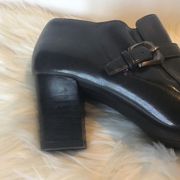 FRANCO Sarto "Ritzy" Gun Metal Gray/Black Pull On Heel Ankle Booties Size 8 - Picture 9 of 10